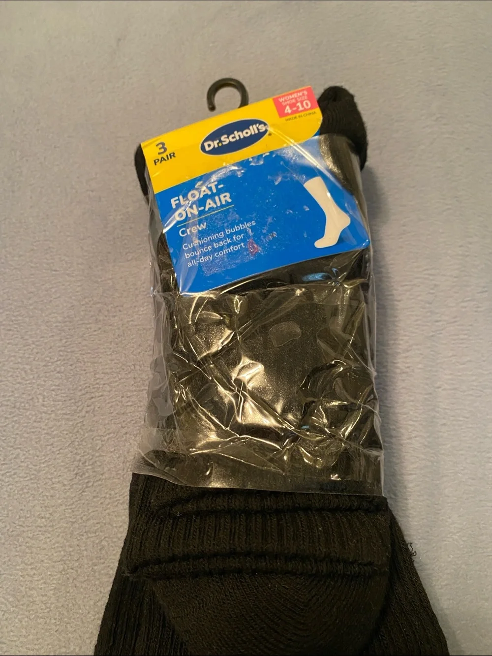 Dr. Scholl's Black Crew Socks - 3 Pair Pack